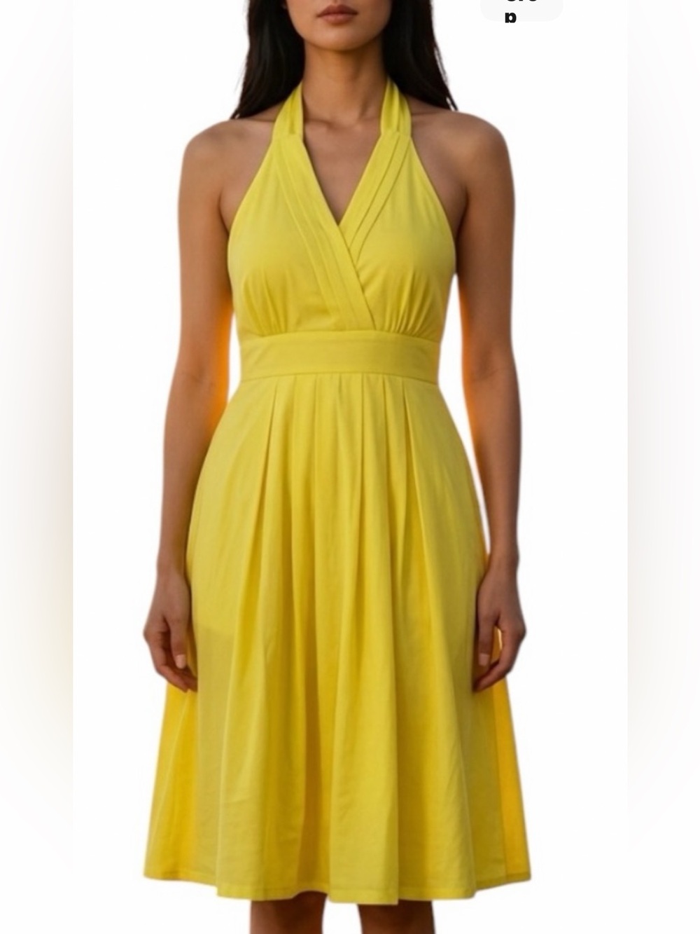 Vince Camuto Yellow Halter Dress